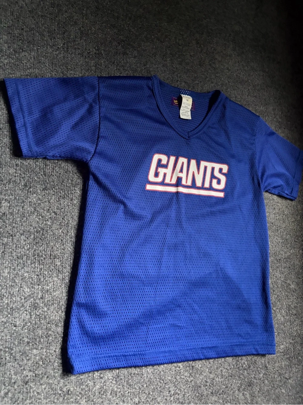 Vintage Giants Blue Kids' Short Sleeve Mesh Jersey
